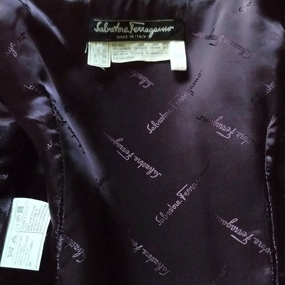 Salvatore Ferragamo Royal Plum Principessa Peacoat Swing Coat - Picture 3 of 14